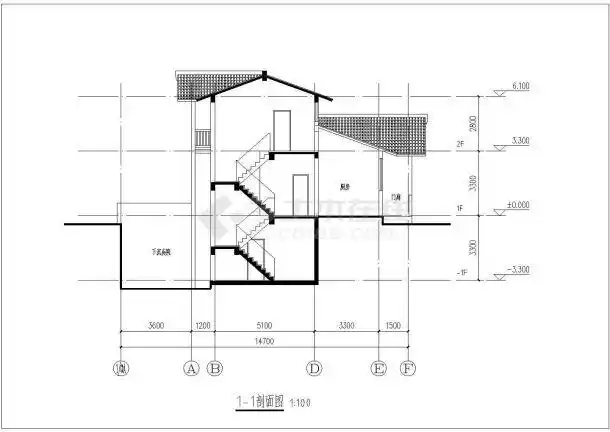 某独栋日式别墅建筑方案设计施工cad图纸含效果图
