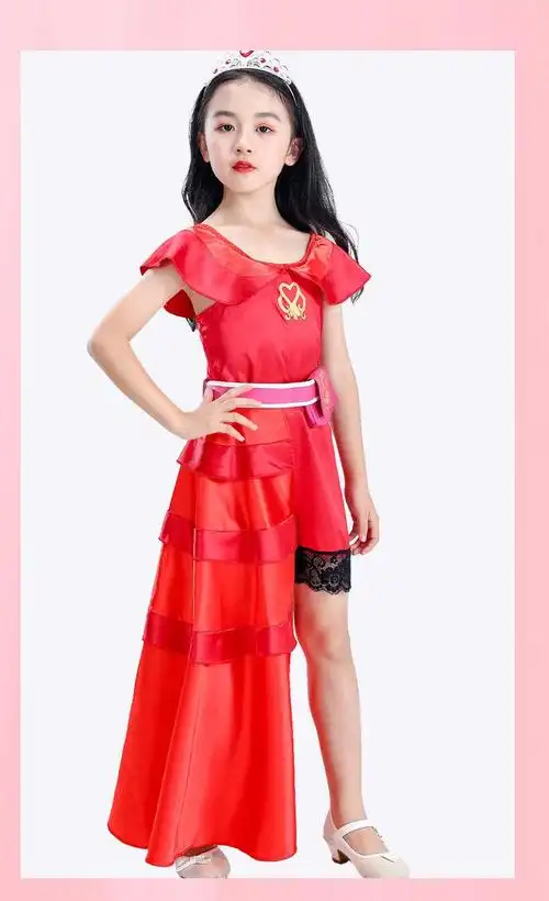 阅诗叶罗丽的裙子衣服小孩公主裙子夏儿童女六一齐娜灵冰仙子女童