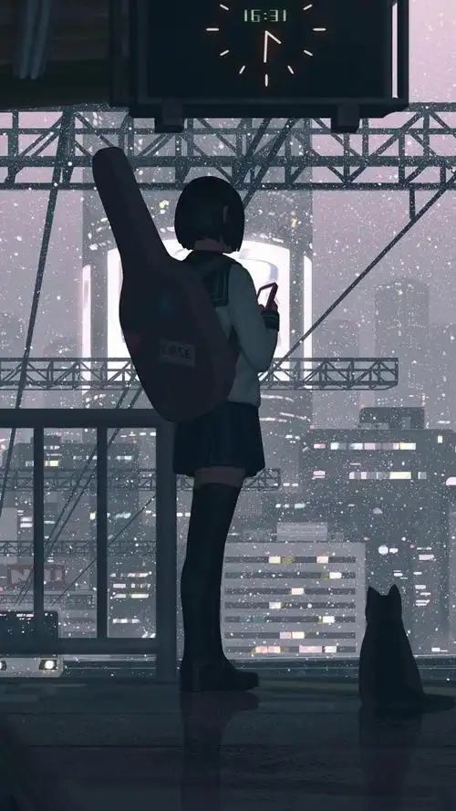 二次元唯美伤感背影