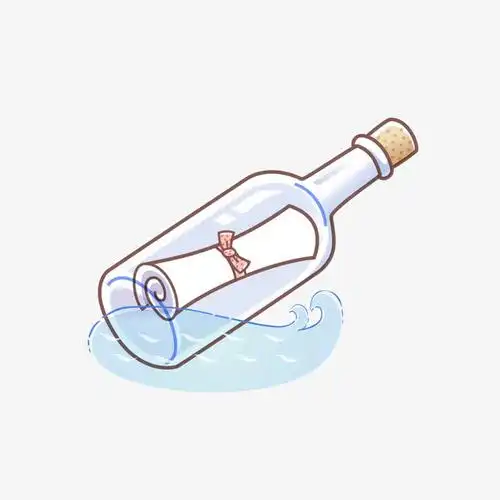 白色漂流瓶图形