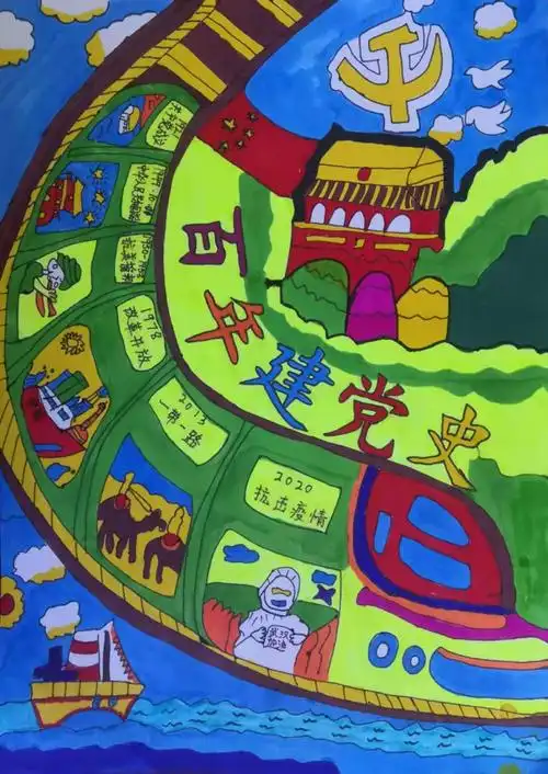 《百年建党史》 邢皓轩 8岁    父母:装饰事业部  武玫/邢飞云