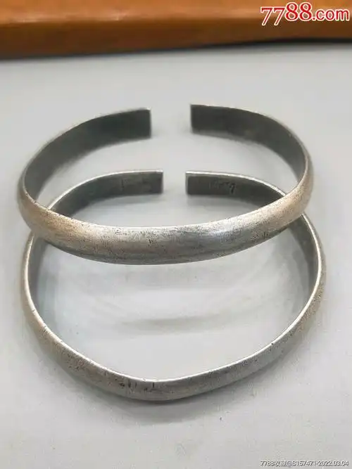 精品清代老银手镯