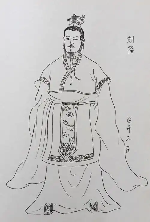 线描三国人物