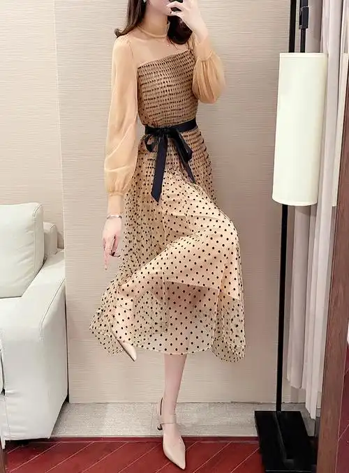 连衣裙女夏季2020年春装新款女装时尚收腰显瘦气质裙子女神范衣服