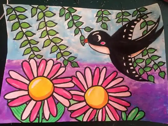 美术课硞5〈春天来了》