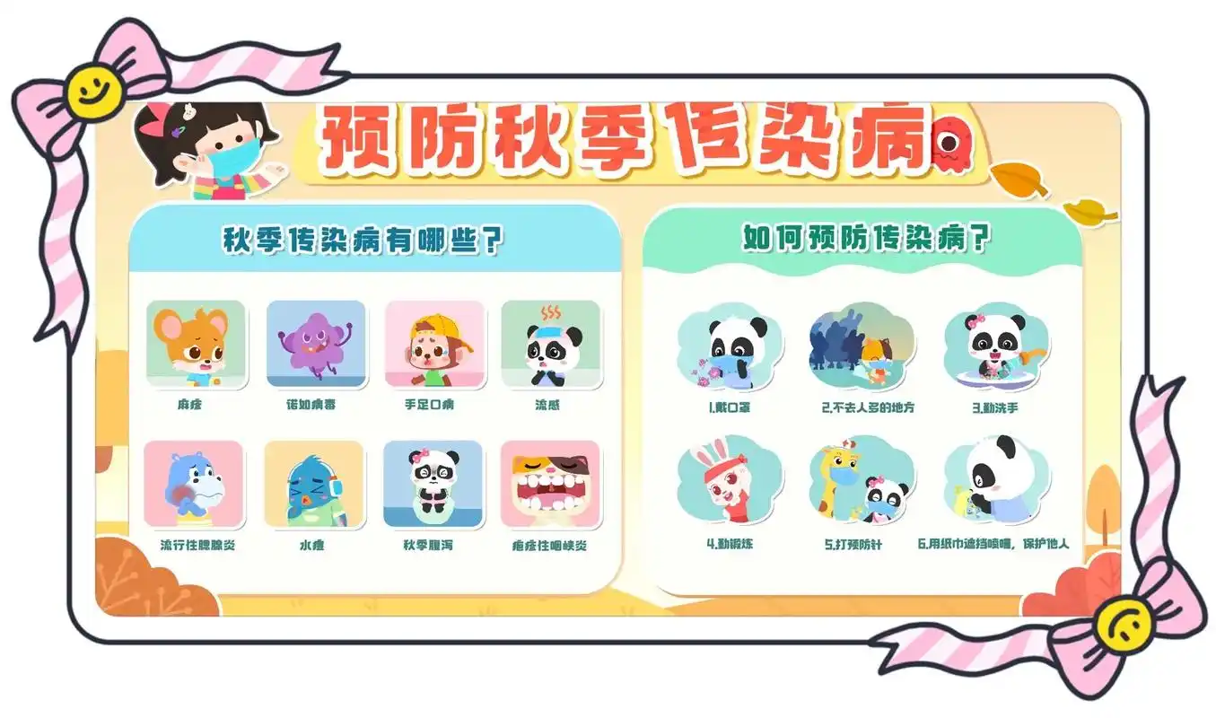 幼儿园秋季预防传染病主题墙,素材可打印.#幼儿园环创 #幼儿 - 抖音