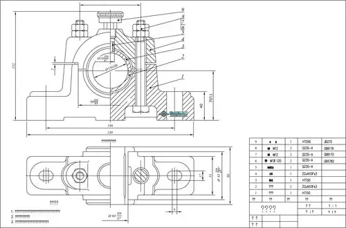 滑动轴承装配图
