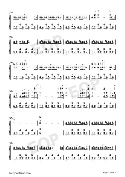 昨日青空-昨日青空同名青春主题曲双手简谱预览2