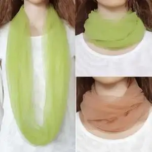 仙女糖果色网纱蕾丝防晒保护颈椎围脖套头夏季薄款春秋围脖保暖