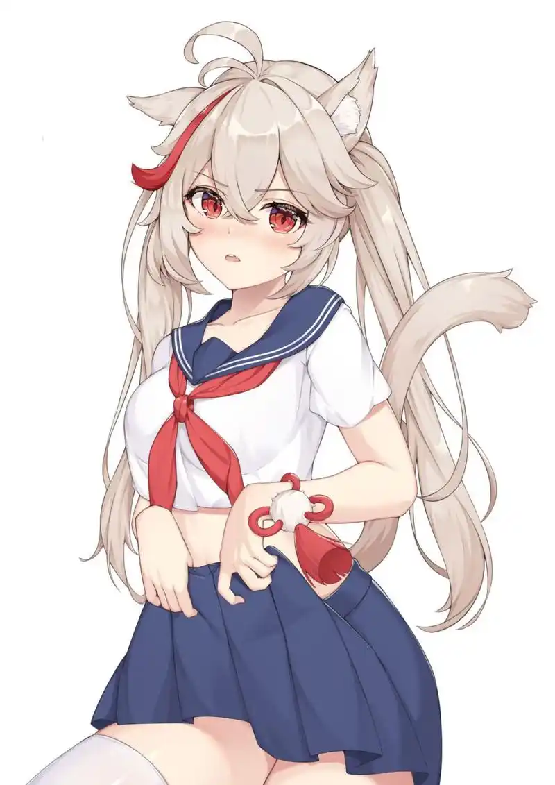 万叶  娘化  猫耳  水手服 万物皆可娘化[滑稽]