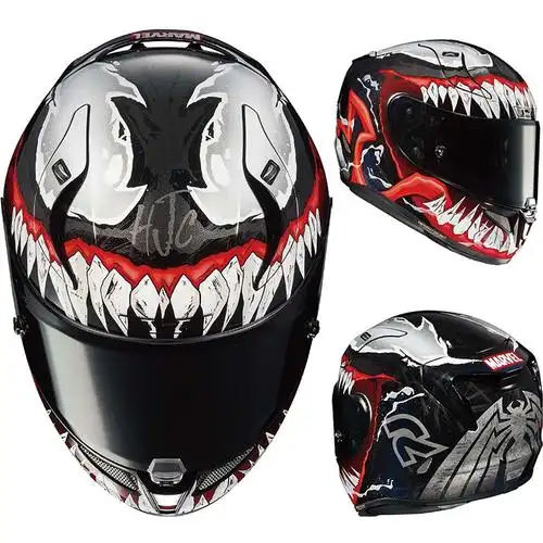 hjc摩托车头盔碳纤维漫威毒液二代4代一代三代全盔小丑小黄人异形