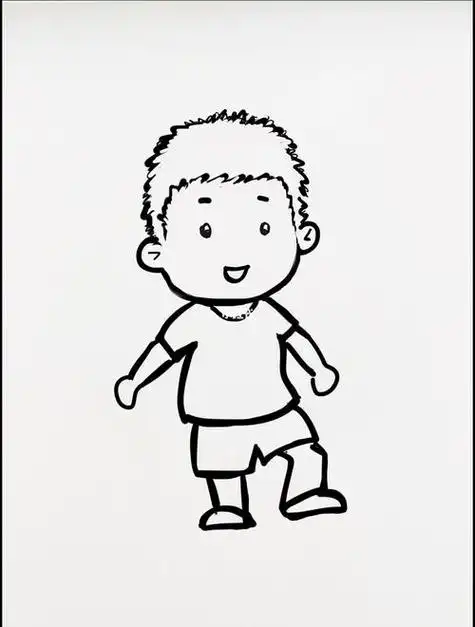 小男孩简笔画