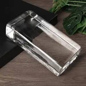 玻璃砖透明隔断背景墙方形太阳纹冰晶实心彩色吧台大块热熔屏风块