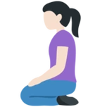下载emoji0069跪着的女人浅肤色的高清图片素材