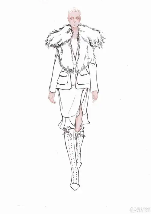 最美时装画 皮草步骤 - 服装画/服装设计手稿 - 穿针引线服装论坛