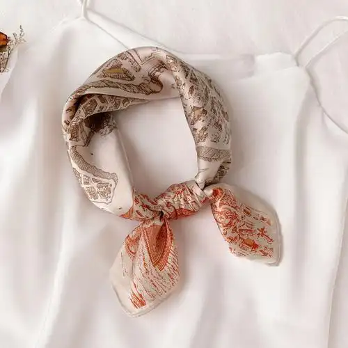 韩版丝巾女桑蚕丝小方巾百搭小领巾真丝方巾春夏女士小丝巾软妹