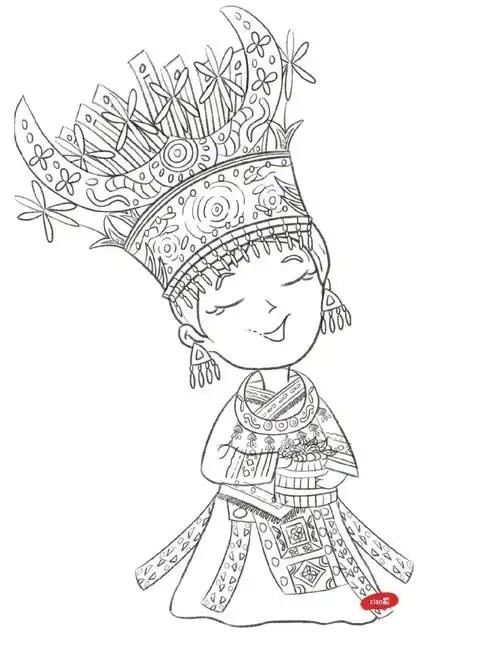 少数民族的服饰体现了鲜明的民族特色,苗族服饰式样多姿多彩,色彩艳丽