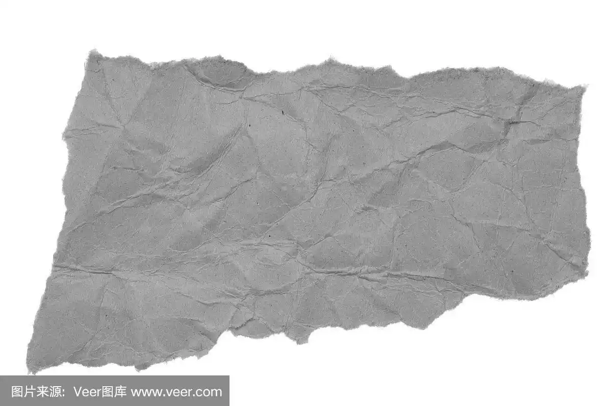 白色背景上的白色碎纸