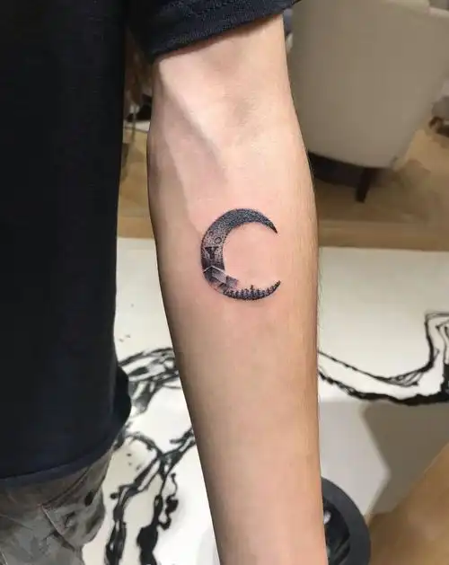 日月星辰纹身图片_手臂纹身图案_浙江省杭州市纹身店-杭州风素刺青