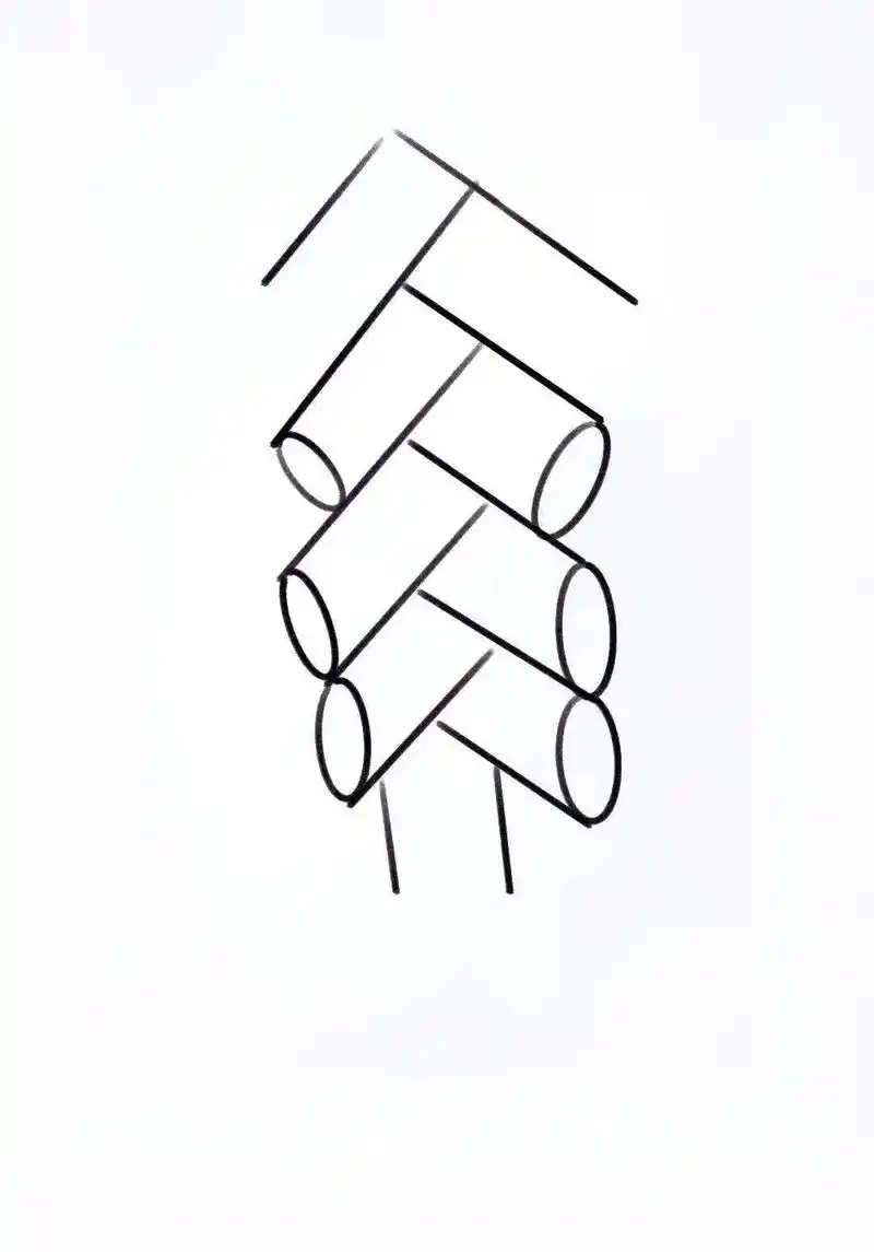 鞭炮简笔画.鞭炮这样画 一看就会 #鞭炮简笔画#鞭炮 #简笔 - 抖音