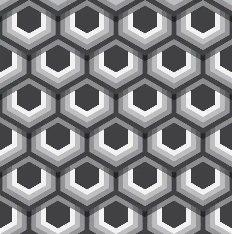 六边形纹理.无缝的几何图案.矢量艺术.