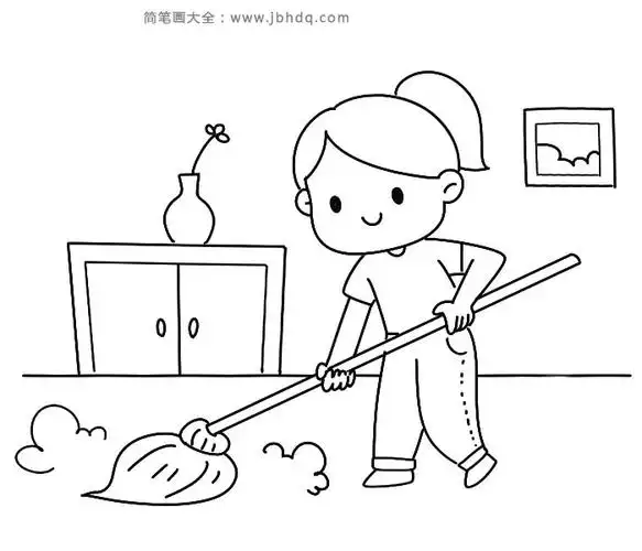 小女孩做家务