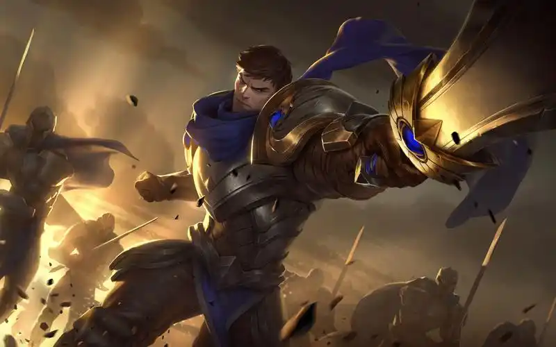 英雄联盟神王德玛西亚之力盖伦台词剪辑跪下见证活在现世的神吧