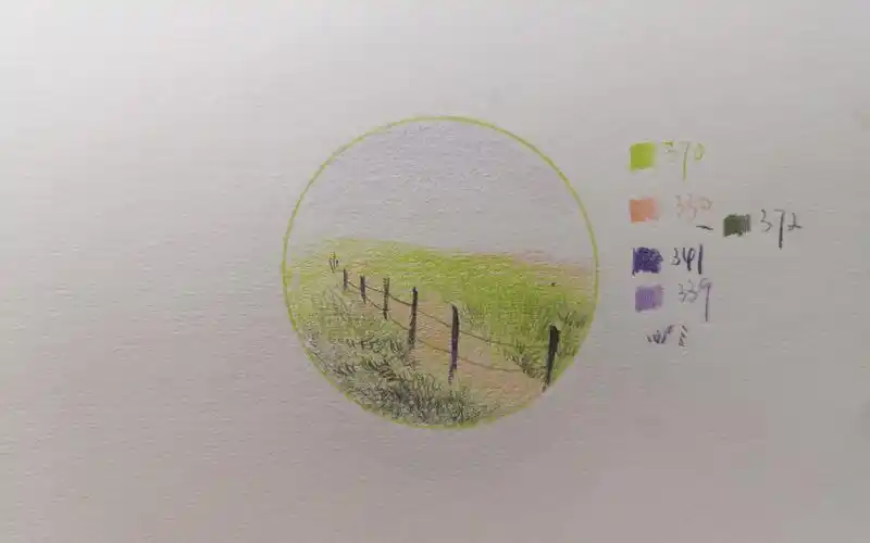 彩铅小白联盟陈陈彩铅绿油油的草地怎么画