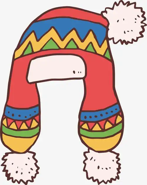 红色卡通冬季帽子