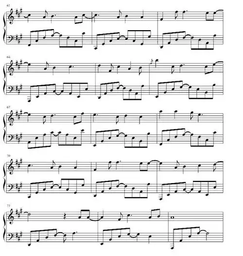 林俊杰我还想她钢琴谱