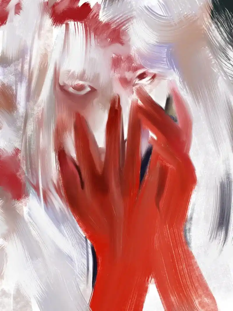 红色恶魔#画画 #绘画过程 #板绘 #厚涂 - 抖音