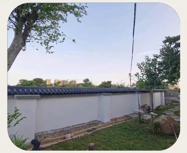 围墙瓦一体枣红色深灰色仿古树脂瓦加厚围墙院墙瓦片劲诚枣红色加厚版