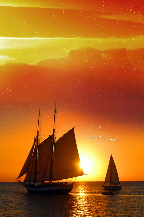 梦想扬帆起航坚持不懈企业文化海报