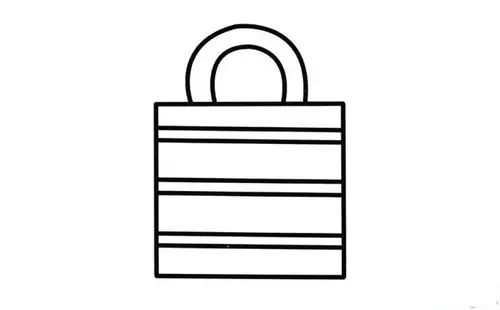 彩色手提包简笔画画法_怎么画彩色手提包的简笔画