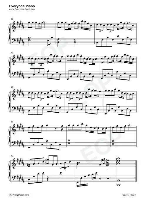 我会好好的钢琴谱-王心凌4