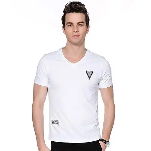 南极人2017夏季男士短袖t恤v领时尚半袖上衣夏装男装潮流t恤_不打折