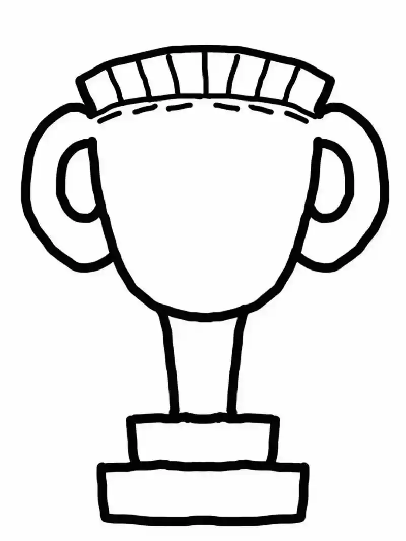 主题——父亲节奖杯 父亲节奖杯简笔画(涂色)——素材分享