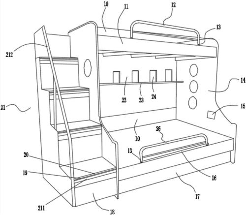 儿童用室内双层床的制作方法