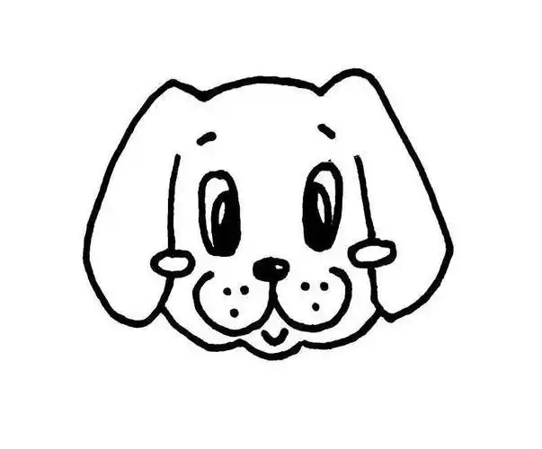 小狗五官简笔画 简笔画图片大全-普车都
