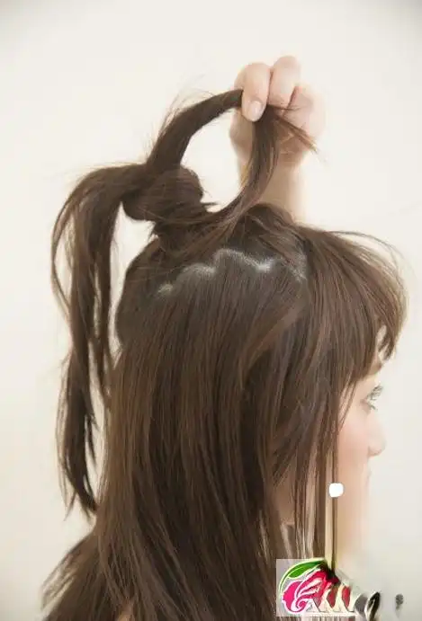 简单又好看 流行半丸子头扎法图解教程
