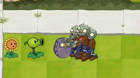 向日葵给坚果墙穿上了钢铁铠甲,僵尸根本咬不动,牙都掉光了!