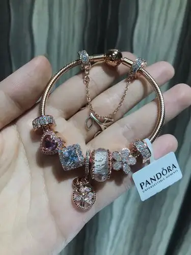 pandora潘多拉·玫瑰金手链 成品链