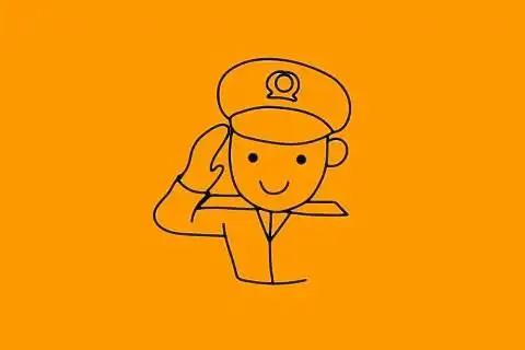 警察叔叔简笔画图片