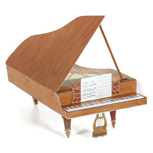 儿童手工折纸diy拼装立体3d纸质模型 仿真乐器小钢琴三角钢琴制作