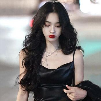 绿简堂法式慵懒卷假发 假发女长卷发法式慵懒卷大波浪中分八字刘海