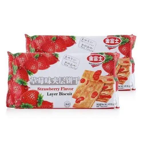 金富士草莓味夹层饼干(袋装 140g)*2