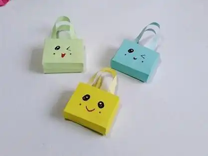 2万diy漂亮的迷你包包折纸,能装零钱,简单又实用 #折纸 #手工 #di