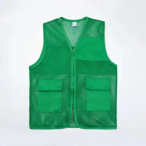 网纱透气马甲工作服定制logo印字男女工装饰公司背心中通快递夏季