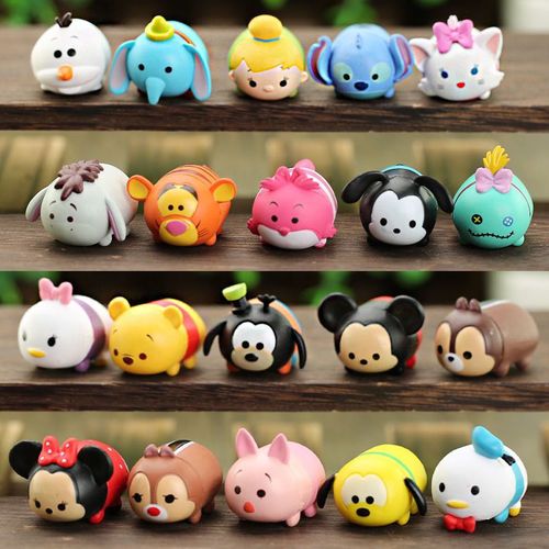 迪士尼粒粒公仔迪士尼叠叠乐卡通小摆件车载摆件小公仔迷你超萌