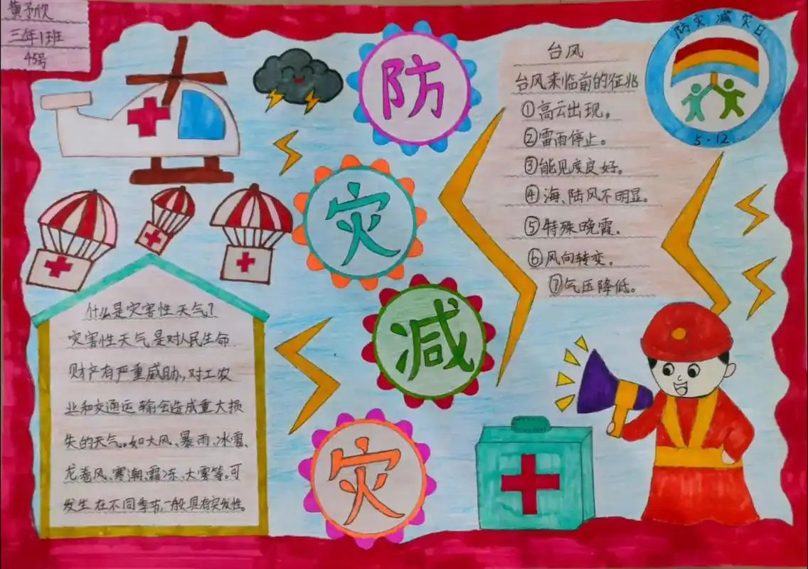 防灾减灾手抄报.#防灾减灾手抄报 #每一份都是独一无二#记录 - 抖音